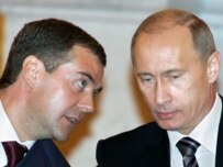 Putin with one potential successor, Deputy Prime Minister Dmitry Medvedev (ITAR-TASS)