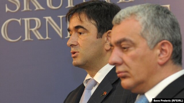 Lideri Pokreta za Promjene i Nove srpske demokratije Nebojsa Medojević i Andrija Mandić.