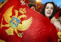 Supporters of Montenegrin independence on the streets of Podgorica on May 18, before figures were released (epa)