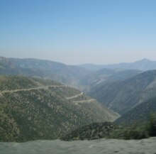 Tajikistan - Infrastructure - Mountainous road that connected South and North of Tajikistan to be abandoned after the new Shahriston Tonnel will be build by Chinese investments and ingeneers - 12Jun2006.