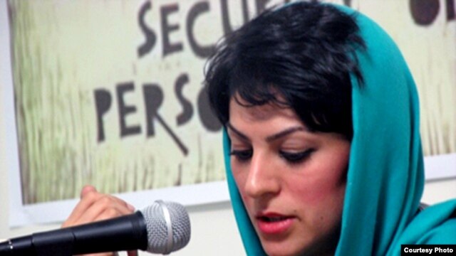 November 15: Day of the Imprisoned Writer.
Iran -- Shiva Nazar Ahari, one of Iranian woman rights activist who was held in Evin prison for several months, undated