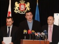 Giga Bokeria (center) has dismissed claims of political meddling (file photo) (InterPressNews)