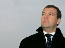 Russia -- Deputy First Prime Minister Dmitry Medvedev during a visit to Svetly, Kaliningrad Oblast, 10Jan2008