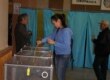 A woman casts a ballot in Dnipropetrovsk, in eastern Ukraine
