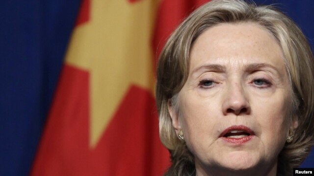 U.S. Secretary of State Hillary Clinton urged continued cooperation with Beijing, but highlighted China's troubling rights record.