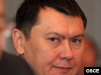 Mazhrenov was accused of helping Rakhat Aliev (pictured) plot a coup