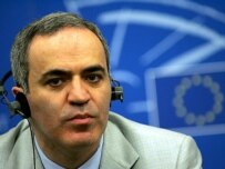 Garry Kasparov has been visiting the European Parliament in Strasbourg (epa)
