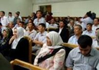 Observers at an Andijon-related trial in September (RFE/RL)