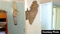 The premises of the Kadamjay Regional Tax Committee in Kyrgyzstan after the quake.