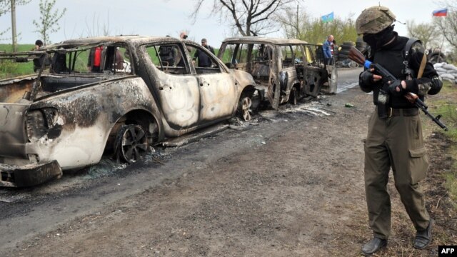 На блокпосту в Славянске