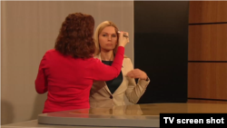 Russian Public Television news executives were disappointed at the level of knowledge of current affairs displayed by some of the people who auditioned to be a news anchor. (screenshot)