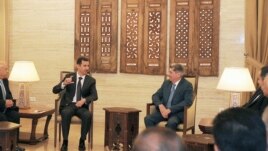 Presidenti i Sirisë, Bashar al-Assad, gjatë takimit me një delegacion nga Jordania. Damask, 11 shkurt 2013.