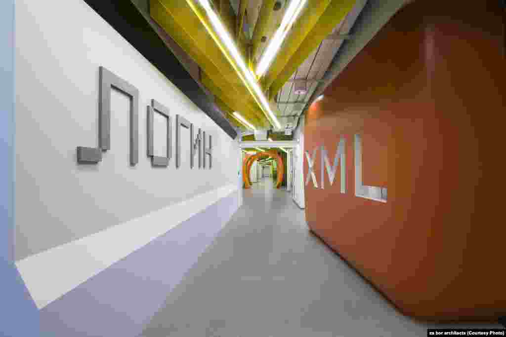 The offices feature the symbols and terms web users are used to seeing on Yandex.