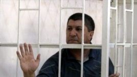 Avaz Zeynalli in a Baku court in October
