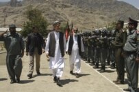 President Karzai visiting Konar Province in May (RFE/RL)
