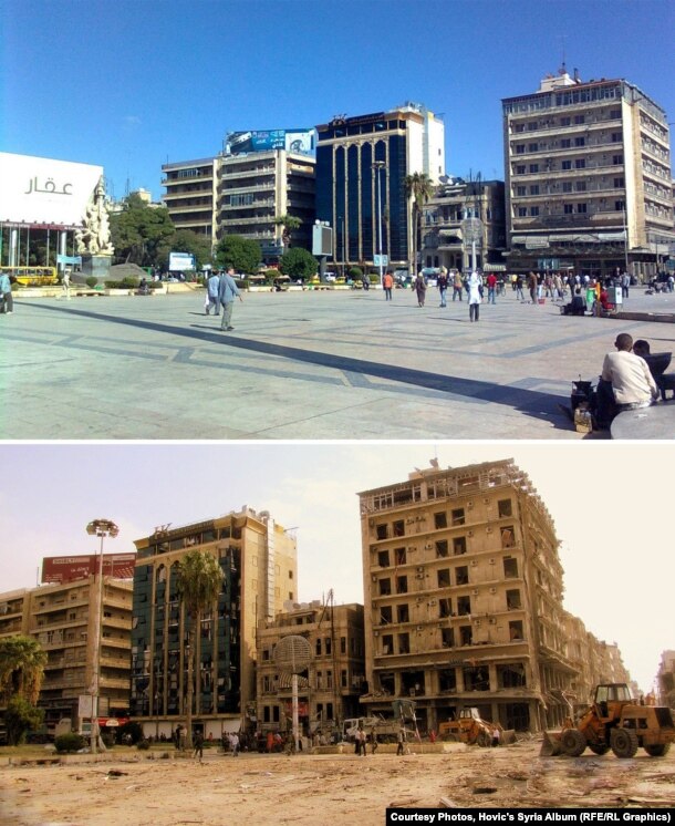 The formerly bustling Saadallah al-Jabiri Square