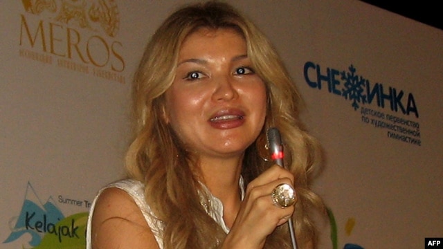 Gulnara Karimova speaking at a press conference held near Tashkent, 17Aug2012