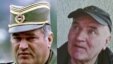 Radko Mladiçiň 1993-nji ýylyň maý aýynda Bosnýadaky serb goşunlaryna ýolbaşçylyk edýän döwründe alnan suraty (çepde) we onuň 2011-nji ýylyň maý aýynda tussag edilenden soň (sagda) Belgradda alnan suraty.   