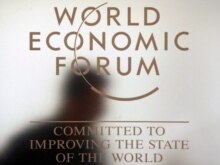 Switzerland  -- WEF logo of the Annual Meeting of the World Economic Forum WEF in Davos, 23Jan2007