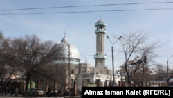Officials say the Bishkek central city mosque (pictured) and the banned Tabligi Jamaat movement were also involved in sending abroad several boys aged between 10 and 15.