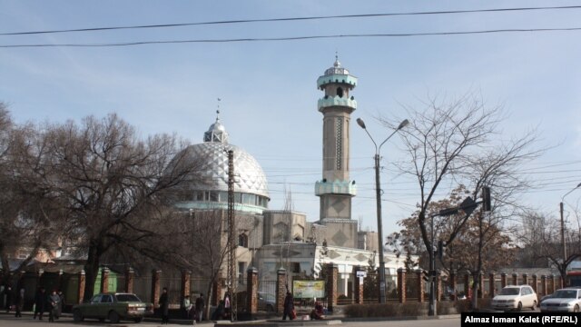 Officials say the Bishkek central city mosque (pictured) and the banned Tabligi Jamaat movement were also involved in sending abroad several boys aged between 10 and 15.