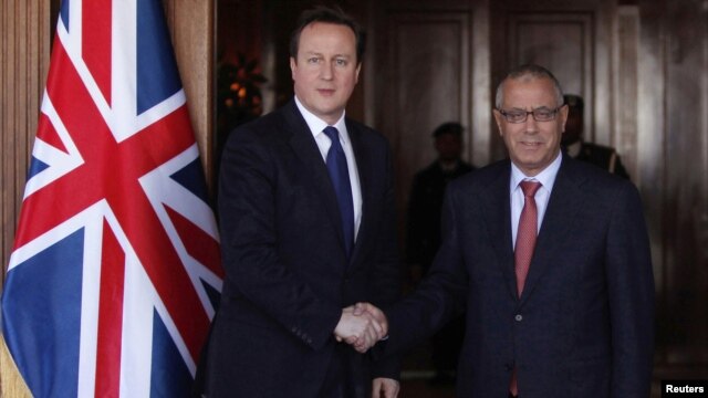 Libi - Takimi në mes të kryeministrit libian Ali Zeidan dhe atij brtianik David Cameron 