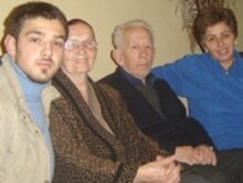 Kosovo -- Gezim Latifi, with family (17Feb2007)