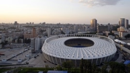 Kyiv's recently renovated Olympic Stadium