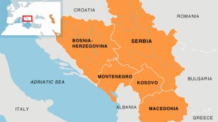 Map of the Balkans