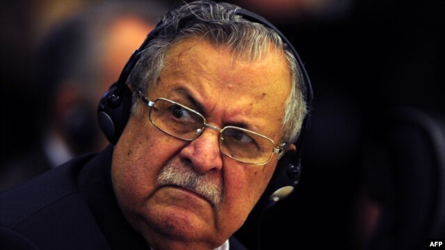 Iraqi President Jalal Talabani was hospitalized late on December 17.