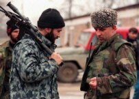 Basayev (left) with Chechen resistance leader Maskhadov in 1999 (epa)