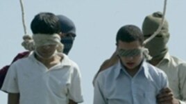 Two Iranian teenagers hanged publicly in 2005 on charges of raping younger boys.