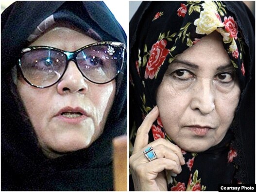 زهرا رهنورد (راست) و فاطمه کروبی از جمله زنان فعال سیاسی زندانی در ایران هستند 