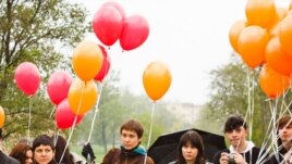 Акция в защиту прав ЛГБТ в России. 