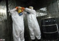 Workers at the uranium-conversion facility at Isfahan