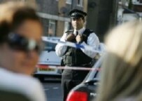 Police and Londoners following the 21 July \