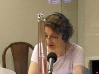 Parnaz Azima on the air for Radio Farda (RFE/RL)
