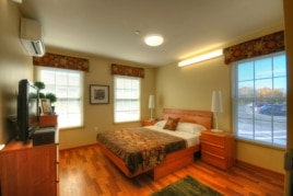 A promotional photo from SeaBox shows an apartment made from shipping containers.