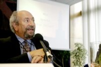 Saad Eddin Ibrahim at an RFE/RL panel discussion on June 13 (RFE/RL)