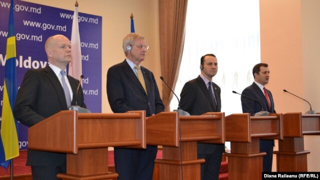 William Hague, Carl Bildt, Radoslaw Sikorski și Vlad Filat