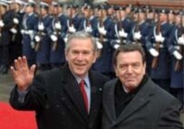 Bush and Schroeder stressed the need to put past differences behind them
