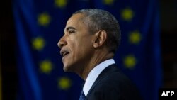 Президент США Барак Обама. Ганновер, 25 апреля 2016 года.