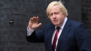 New U.K. Foreign Secretary Boris Johnson arrives at No. 10 Downing Street after being summoned by new British Prime Minister Theresa May in London on July 13.