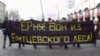 Экологи на шествии "За честные выборы" в Москве, 4 февраля 2012