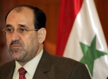 Iraq -- Iraqi Prime Minister Nuri Al-Maliki looks on during a press conference in Baghdad, 14Jun2006