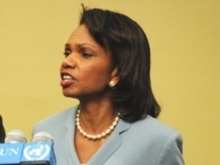 U.S. -- US Secretary of State Condoleezza Rice at UN headquarters in New York, 19Jun2008