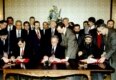 Tajik government and oppostion figures sign a cease-fire deal in Dushanbe in December 1996 (TASS)