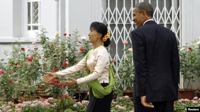 Aung San Suu Kyi takon presidentin Obama