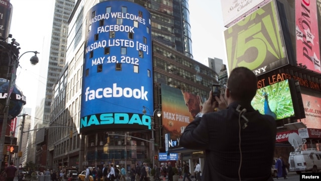 Facebook's share price has dropped 25 percent from its initial public offering of $38 on May 18.