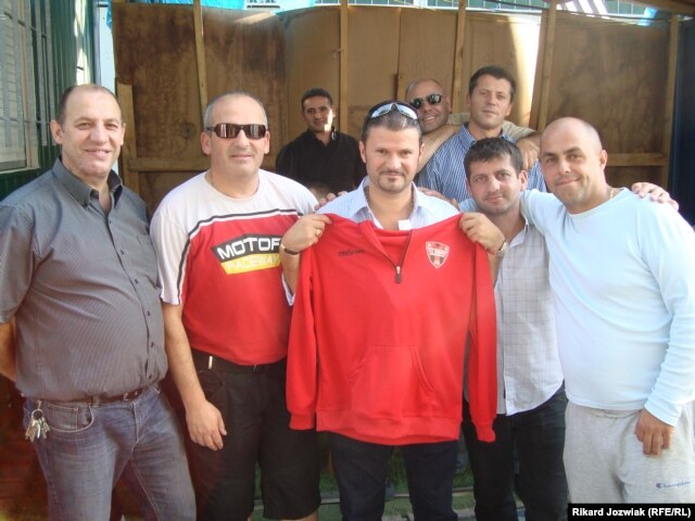 FC Kosova's president Abazi Xhevat (center) has big plans for the club.